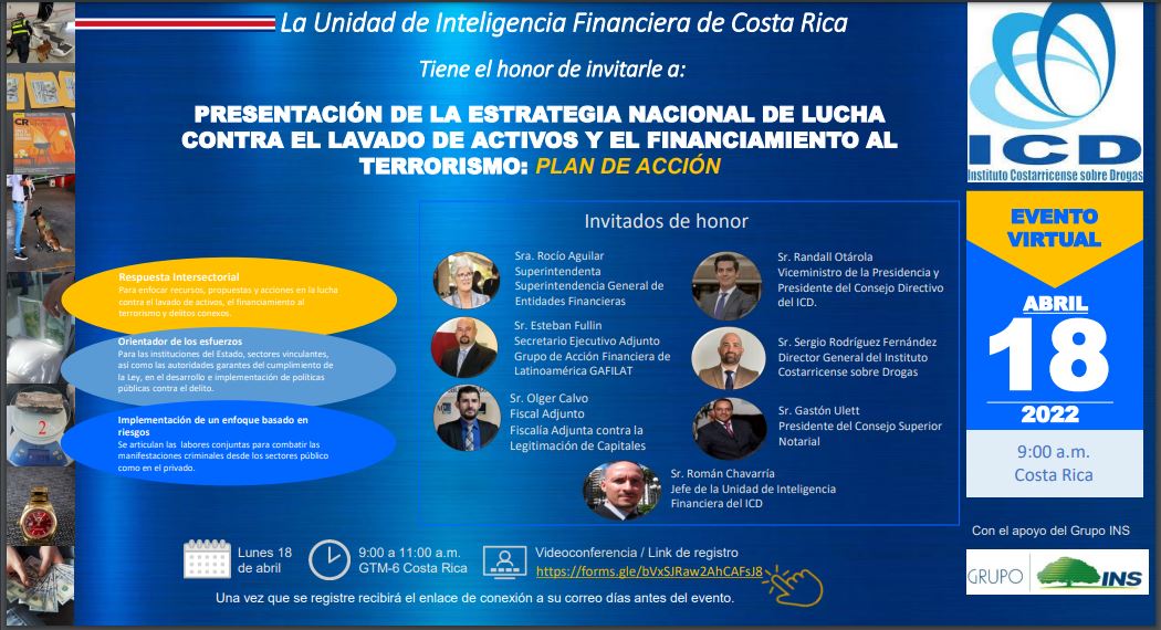 Invitación a la Presentación de la Estrategia Nacional de Lucha contra el Lavado de Activos y el Financiamiento al Terrorismo