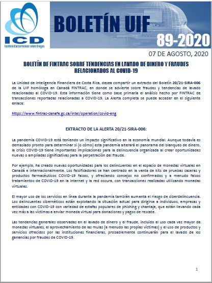 Boletín UIF 89-2020