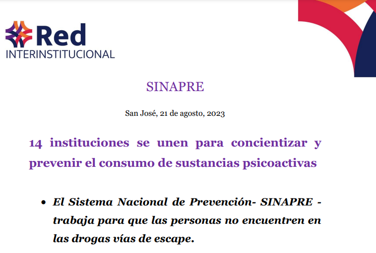 Comunicado de Prensa SINAPRE