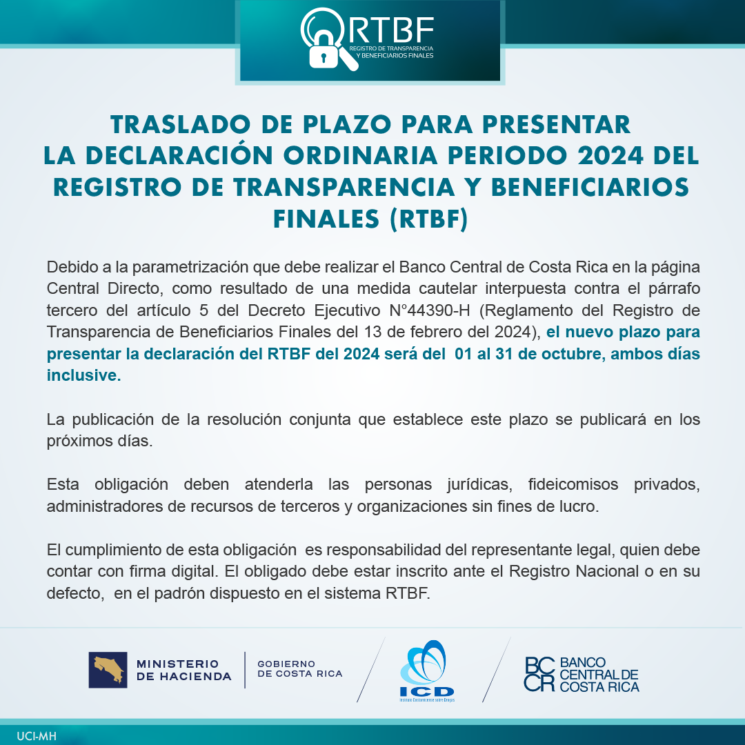 Aviso Traslado de Plazo RTBF 2024