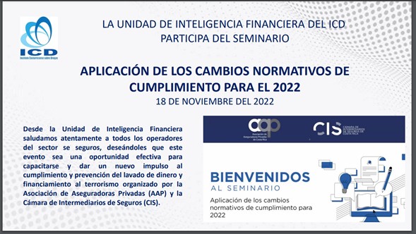 Anuncio Participa del Seminario Aplicación de los Cambios Normativos de Cumplimiento para el 2022