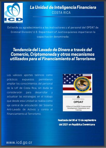 Anuncio: Tendencia del Lavado de Dinero a través del Comercio, Criptomoneda y otros mecanismos utilizados para el Financiamiento al Terrorismo