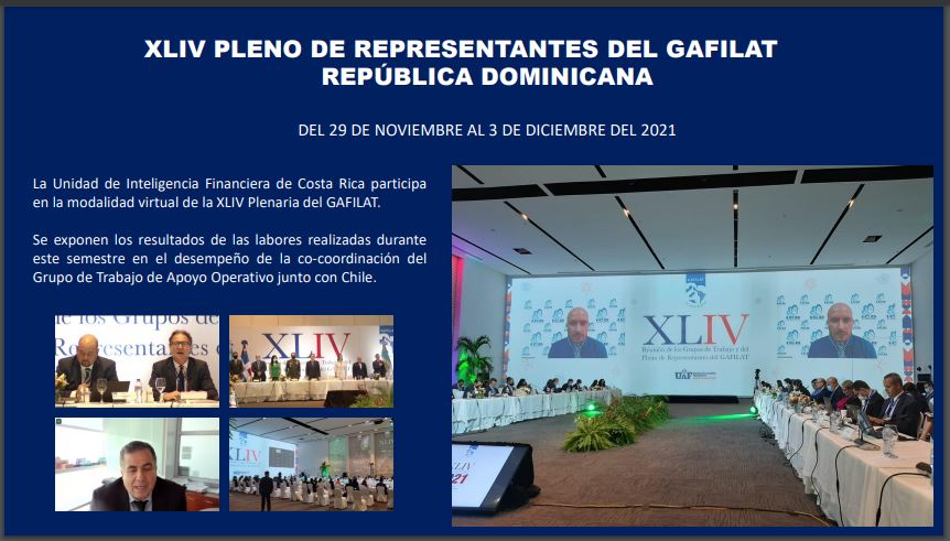 Anuncio de XLIV Pleno de Representantes del GAFILAT República Dominicana
