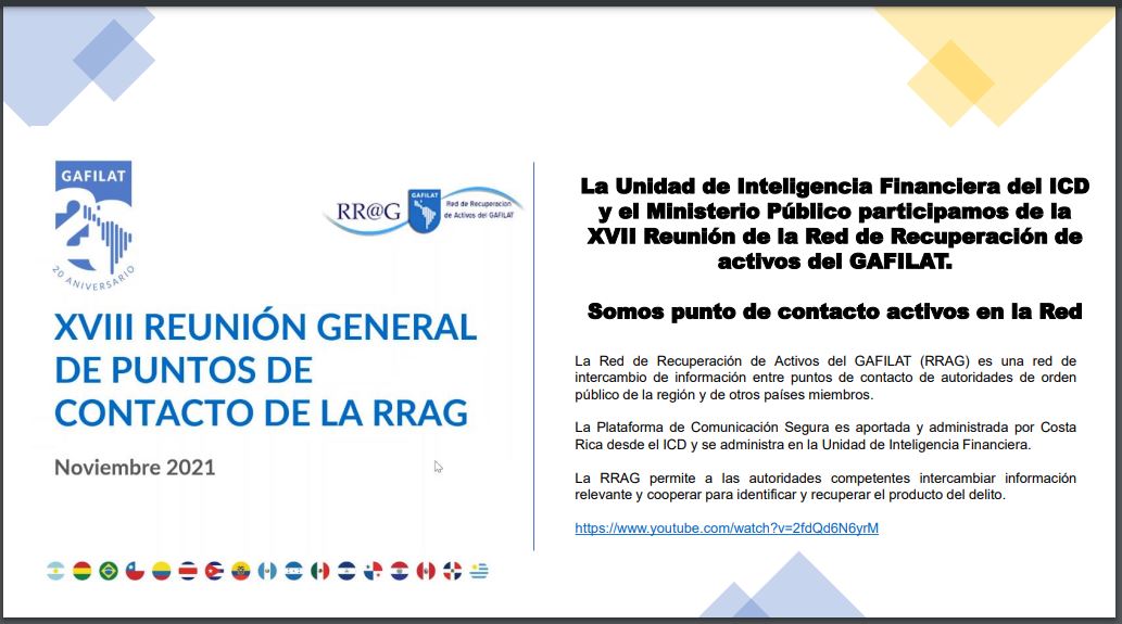 Anuncio XVIII Reunión General de Puntos de Contacto de la RRAG Nov 2021