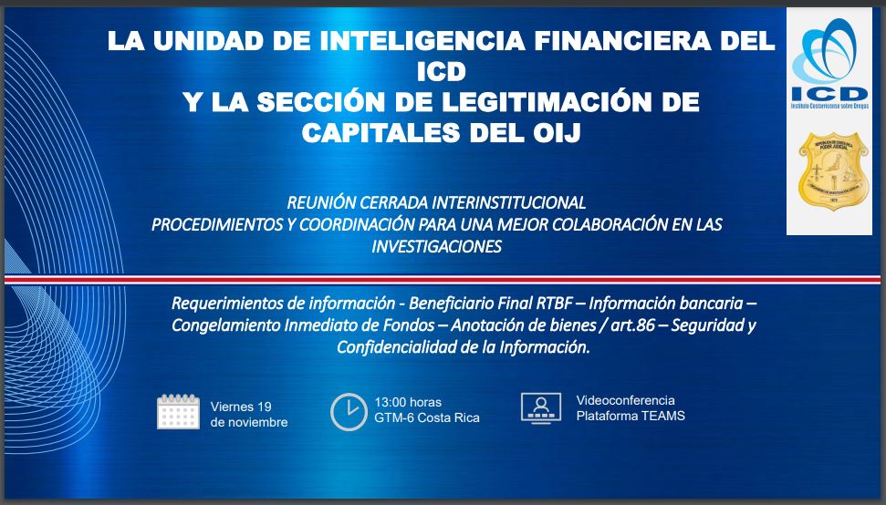 Anuncio de Reunión cerrada interinstitucional procedimientos y coordinación para una mejor colaboración en las investigaciones.