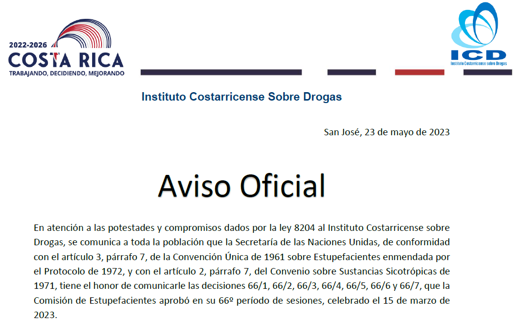 Aviso Oficial