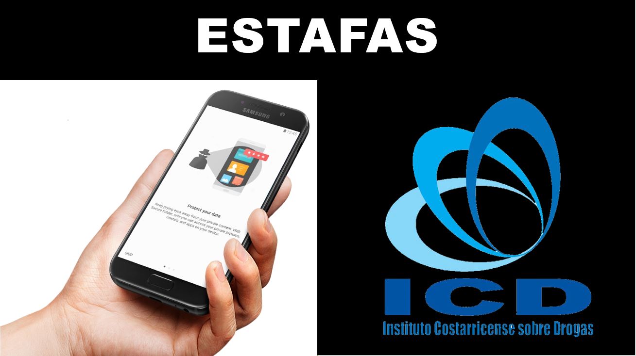 Ilustración celular y logo del ICD
