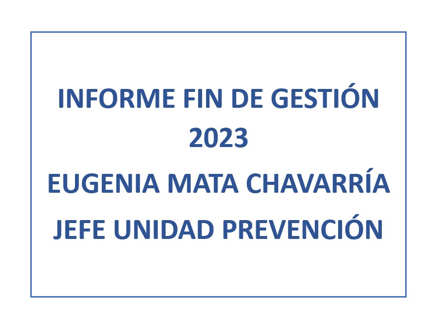 Informe fin de Gestión Eugenia Mata