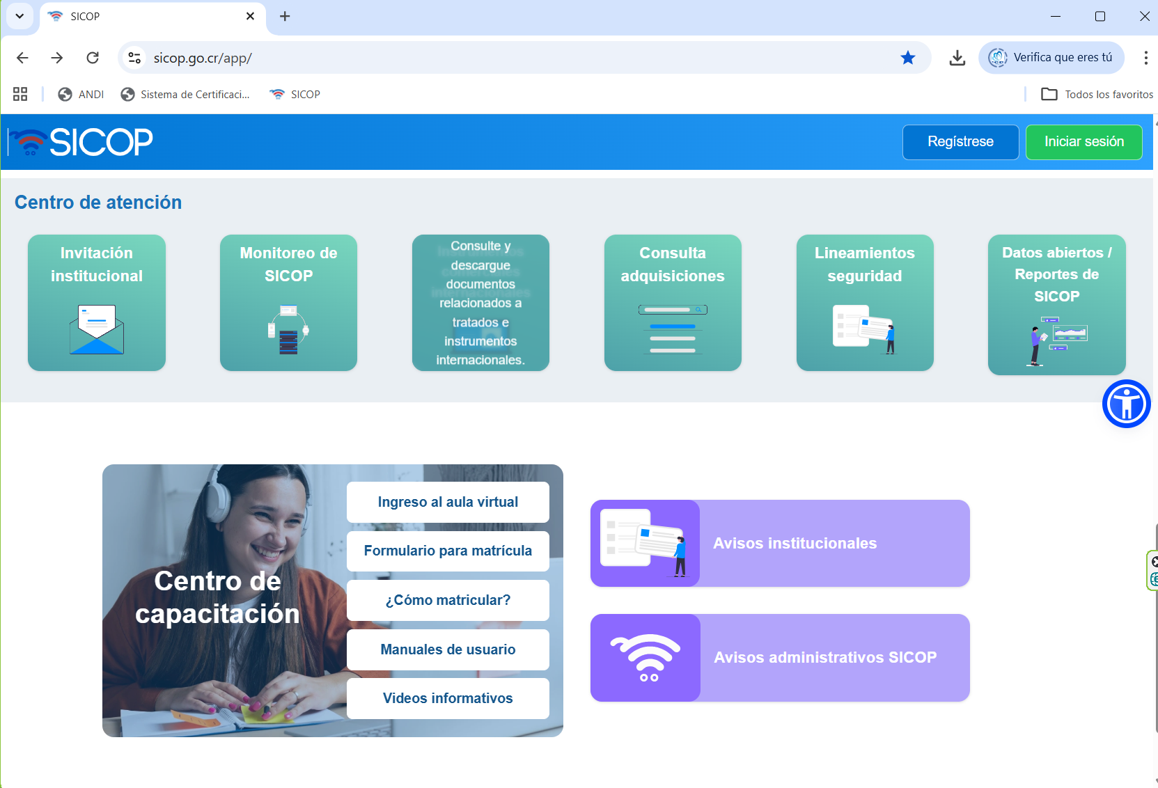 Datos abiertos Reportes de Sicop