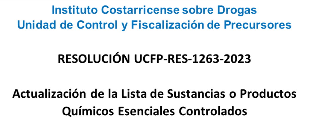 Resolución UCFP-RES-1263-2023 Actualización de lista.