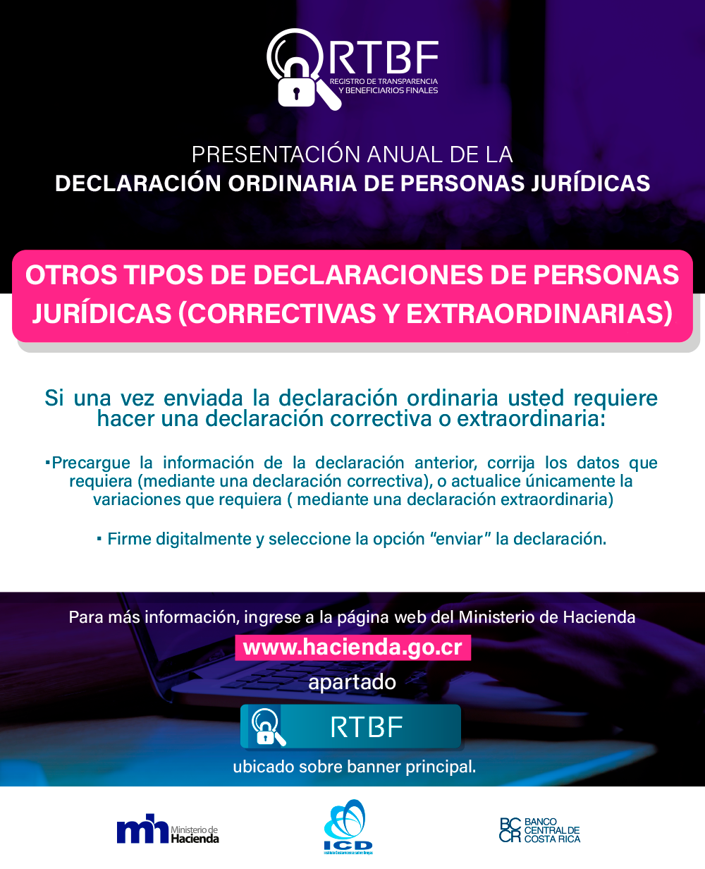 Aviso de Presentación anual de la Declaración Ordinaria de Personas Jurídicas