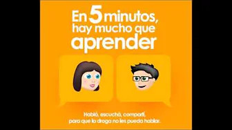 Portada En 5 minutos hay mucho que aprender color amarilla dos emojis hablando